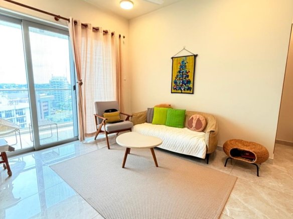 Capital Heights 2 bedroom furnished apartment for sale in Rajagiriya with elegant interiors, security and urban comfort.
